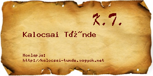 Kalocsai Tünde névjegykártya